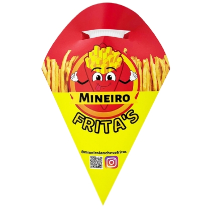 Cone c/ suporte de molho Grande - Personalizado