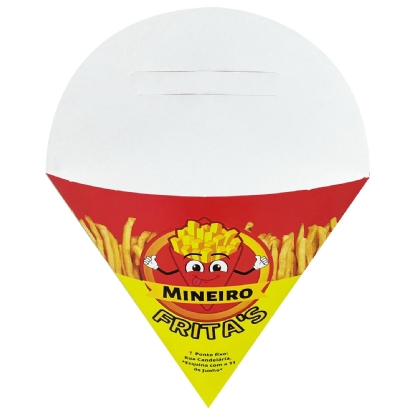 Cone c/ suporte de molho Grande - Personalizado