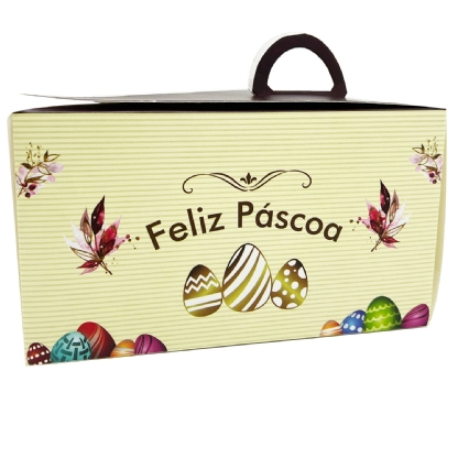 Caixa p/ Bolo Fatia Páscoa (18 x 10 x 10 cm) - 50 Unidades