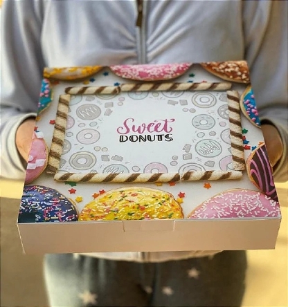 Embalagem para Donuts G (25 x 25 x 5 cm) Personalizada
