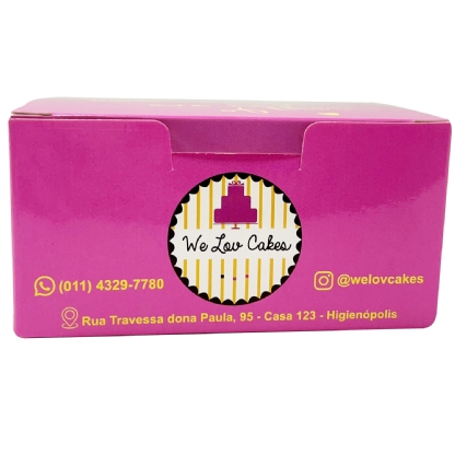 Embalagem Bolo Fatia Retangular (12 x 10 x 6 cm) Personalizada