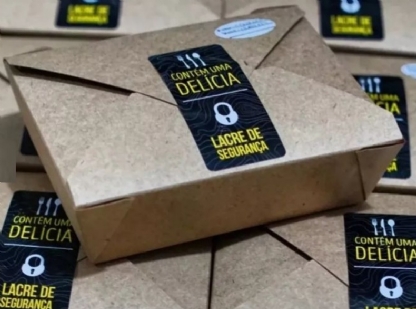 Lacre de Segurança Retangular Preta (3,5 x 7,8 cm) - 1000 unidades