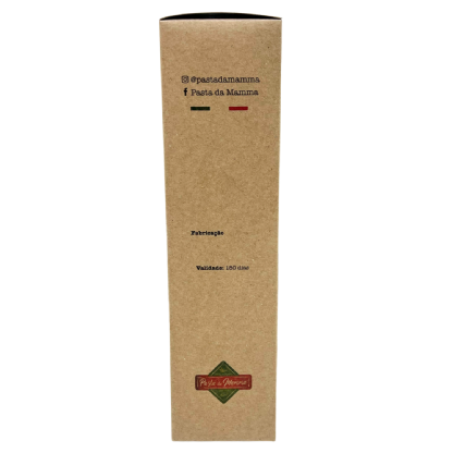 Embalagem Para Massas artesanais c/ Visor Vazado (14,5 x 6,5 x 25 cm) Personalizada