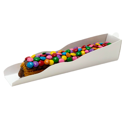 Embalagem para Churros Gourmet Branco Liso (17 cm) - 100 Unidades