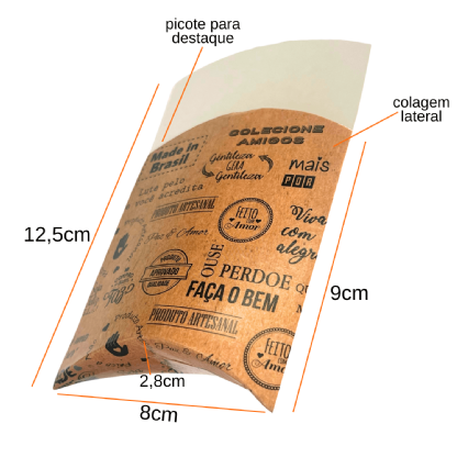 Embalagem Pizza Envelope Wrap Frases - 100 unidades