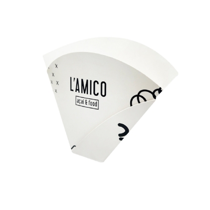 Empabalagem Cone para Crepe Antivazamento (16 x 13cm) Personalizado
