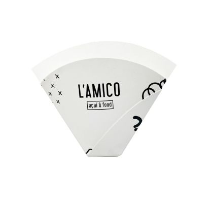 Empabalagem Cone para Crepe Antivazamento (16 x 13cm) Personalizado