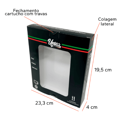Embalagem para Refrigeração de Marmita (23,3 x 19,5 x 4 cm) Personalizada