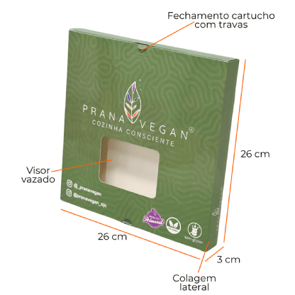 Embalagem Para Refrigeração de Pizza (26 x 26 x 3 cm) Personalizada
