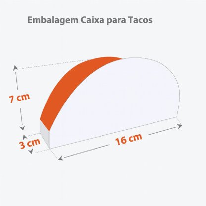 Embalagemp/ Taco (12 x 4 x 7 cm) Personalizada