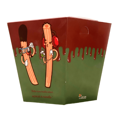 Embalagem, frituras, fritas, Churros Espanhol - 100 unidades