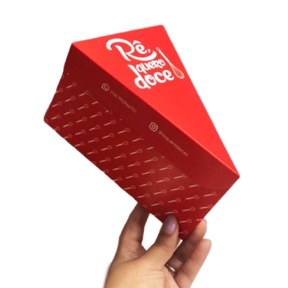 Embalagem Bolo Fatia s/ Berço (17 x 10 x 10 cm) Personalizada