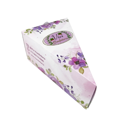 Embalagem Bolo Fatia c/ Berço (16,7 x 10 x 8 cm) Personalizada