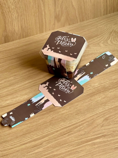 Cinta Para Bolo no Pote Páscoa (30,5 x 8 cm) - 100 unidades