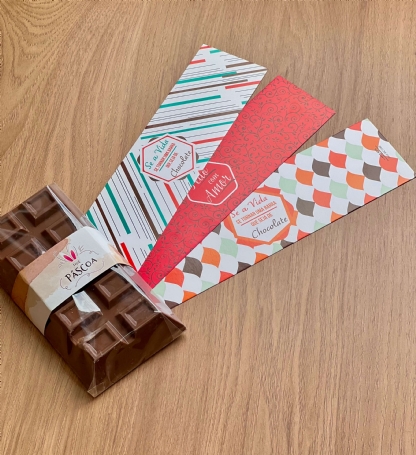 Cinta Barra Para Chocolate Barra (24 x 6 cm) 100 unidades Feito com Amor