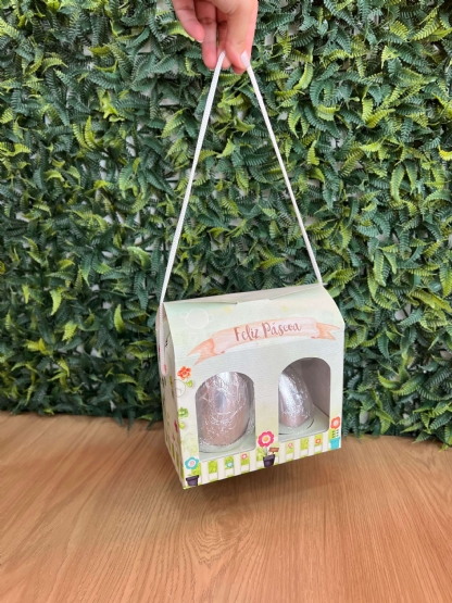 Caixa Lancheira para 2 Ovos de Páscoa de 150g - 5 Unidades