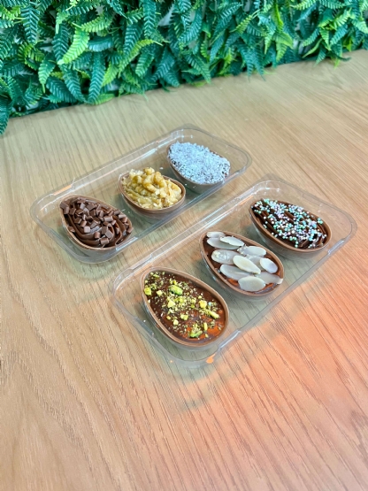 Bandeja para 3 ovos de páscoa 50gr - 3 unidades