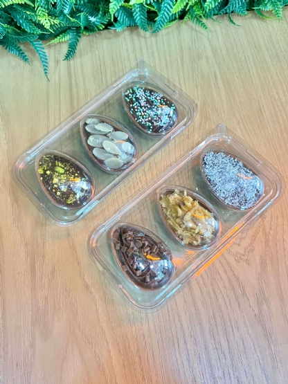 Bandeja para 3 ovos de páscoa 50gr - 3 unidades