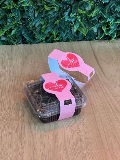 Cinta Para Pote 220ml (32,5 x 5,5 cm) Amor no Pote - 100 Unidades