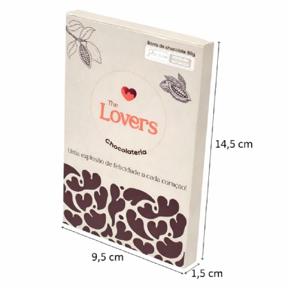 Embalagem para Barra de Chocolate (14,5 x 9,5 x 1,5 cm) Personalizada
