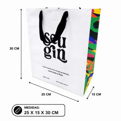 Sacola Offset 180g (25 x 15 x 30 cm) Personalizada