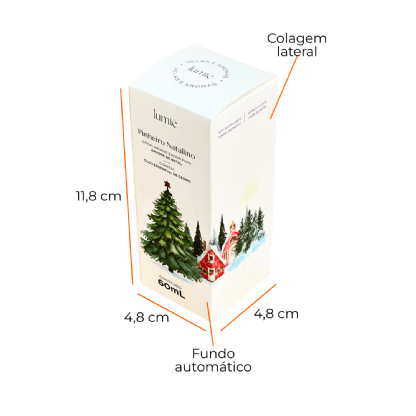 Embalagem para Aromatizador (4,8 x 4,8 x 11,8 cm) Personalizada