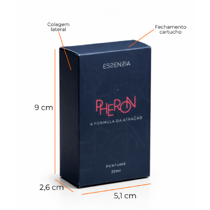 Embalagem para Perfume (5,1 x 2,6 x 9 cm) Personalizada