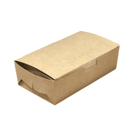 Embalagem Kraft Delivery c/ laminação Interna M (19 x 11 x 6 cm) c/ divisória - 100 Unidades