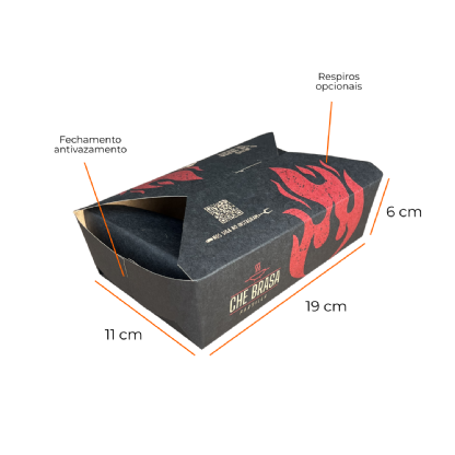 Embalagem Antivazamento 1.000ml (19,6 x 12,6 x 6,3 cm) Personalizada