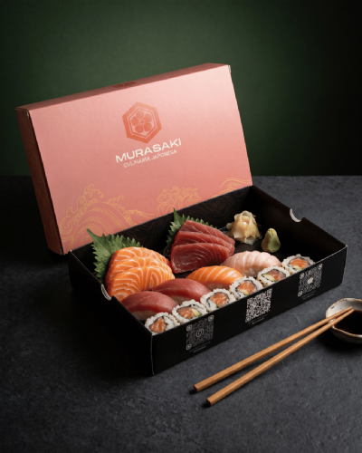 Embalagem para Sushi Gaveta (23 x 15 x 5 cm) Personalizada
