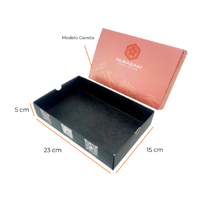 Embalagem para Sushi Gaveta (23 x 15 x 5 cm) Personalizada