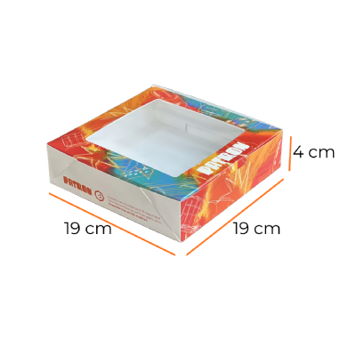 Embalagem para 4 Cookies (19 x 19 x 4 cm) Personalizada