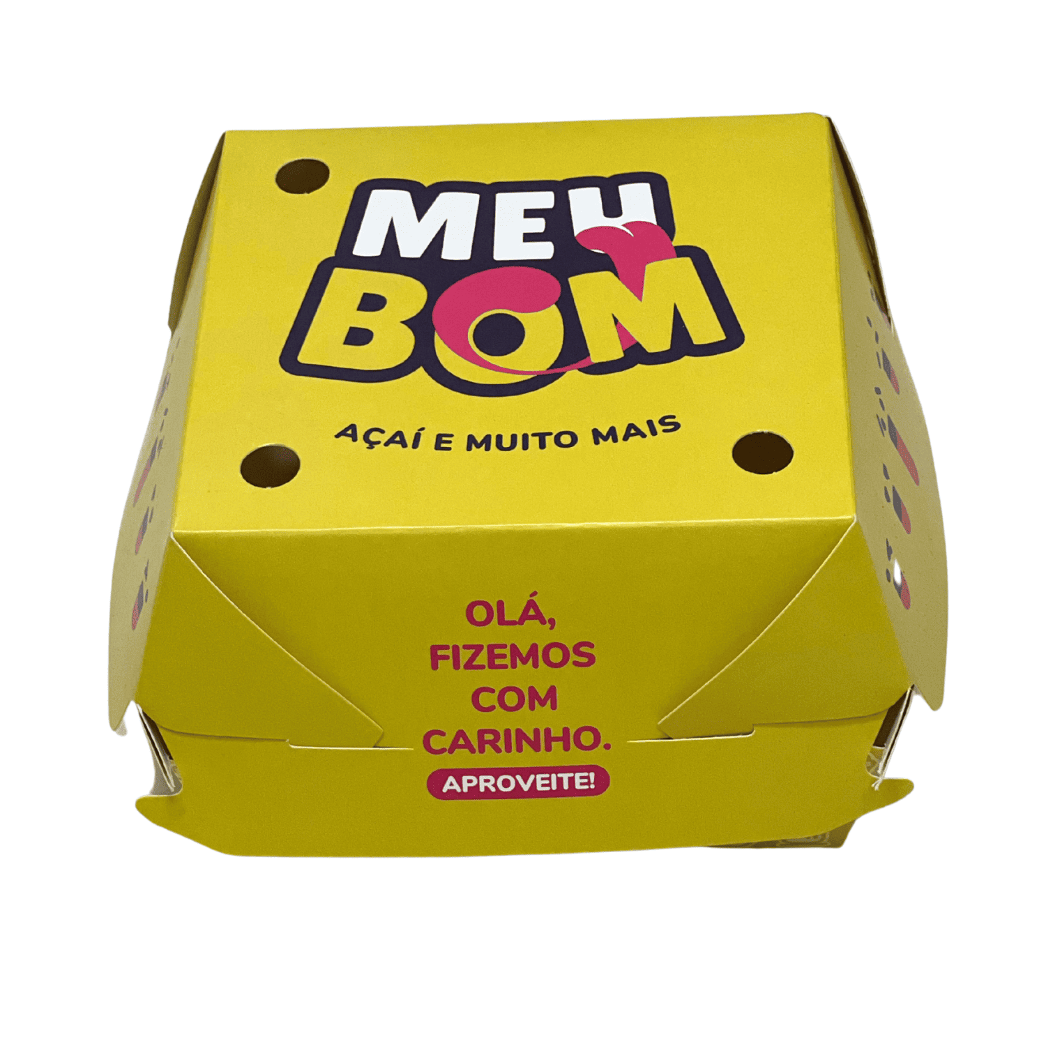 Embalagem Caixa para Lanche tipo Mc (11 x 10,5 x 7,8 cm) Personalizada
