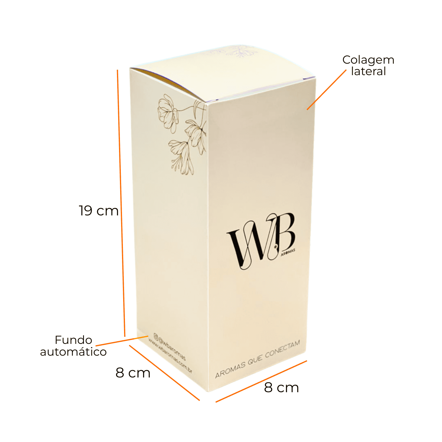 Embalagem para Aromatizador (8 x 8 x 19 cm) Personalizada