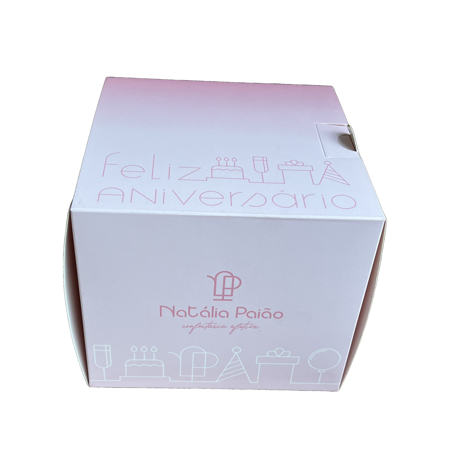 Embalagem para Mini Bolo (15 x 15 x 13 cm) Personalizado