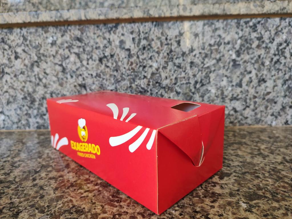 Embalagem Frango Frito e Frituras (21 x 11 x 7 cm) 200 Unidades *VENDA SOMENTE PARA FRANQUEADOS EXAGERADO*