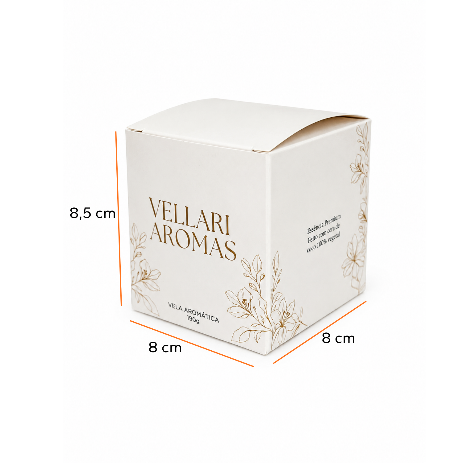 Embalagem para Vela (8 x 8 x 8,5 cm) Personalizada