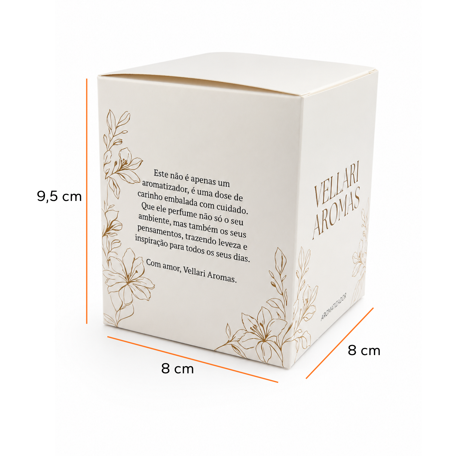 Embalagem para Vela (8 x 8 x 9,5 cm) Personalizada