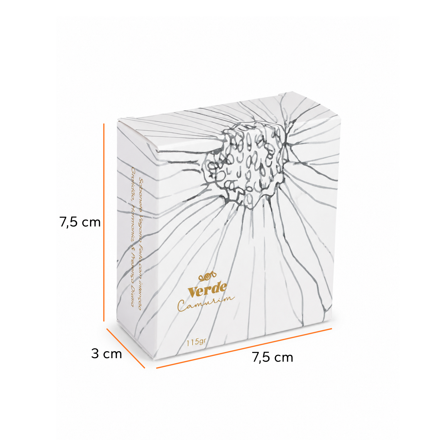 Embalagem para Sabonete (7,5 x 7,5 x 3 cm) Personalizada
