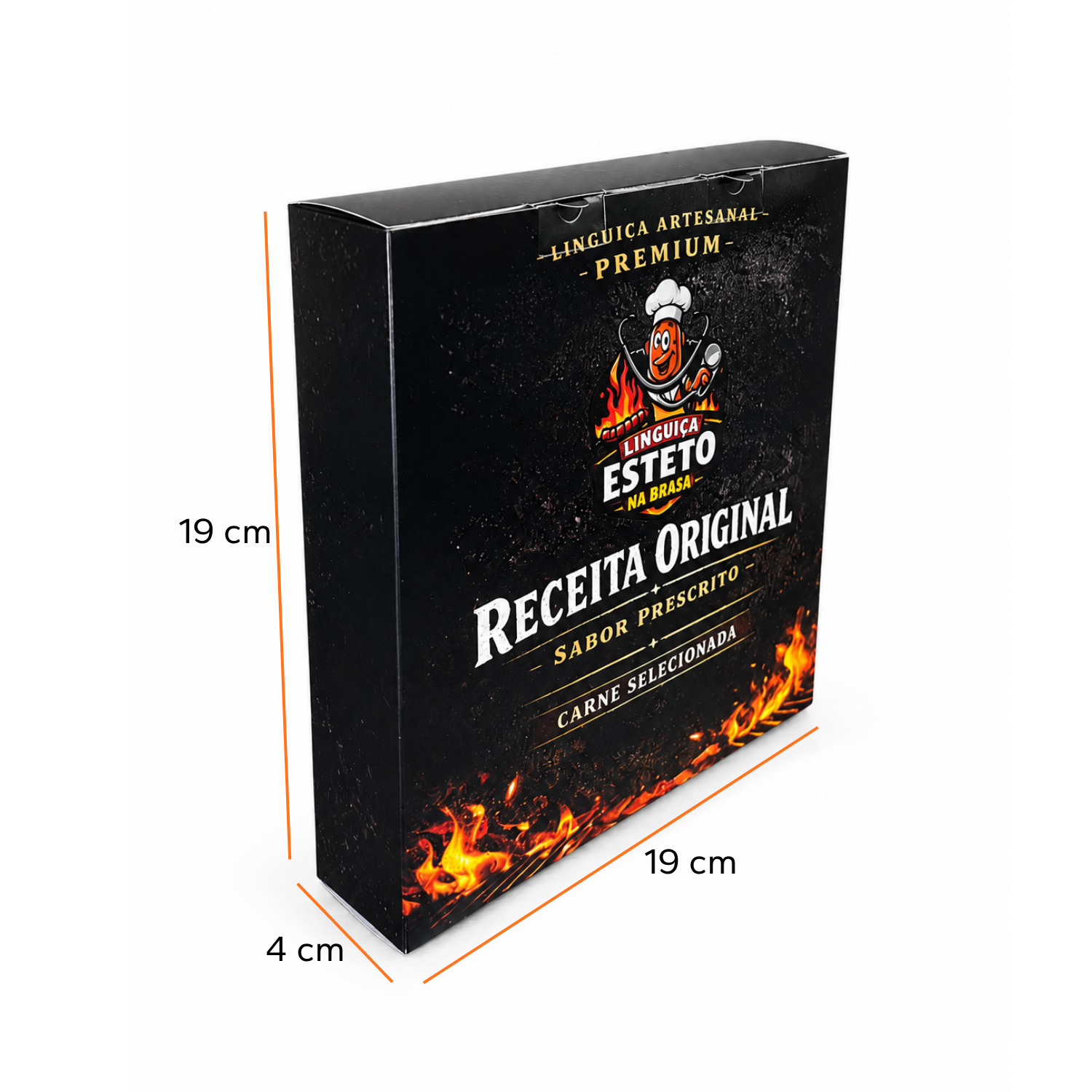Embalagem para Refrigeração de Linguiça (19 x 4 x 19 cm) Personalizada
