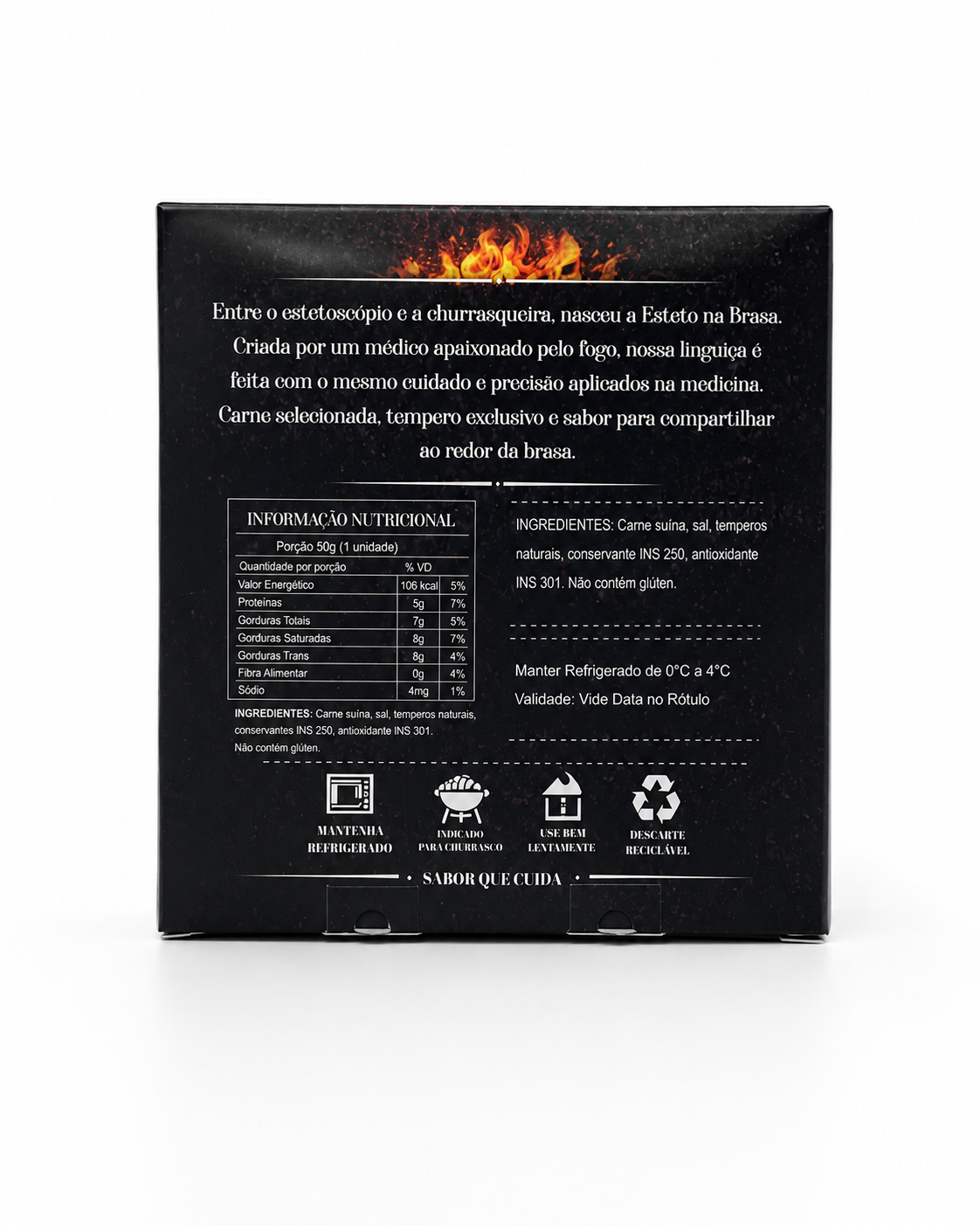 Embalagem para Refrigeração de Linguiça (19 x 4 x 19 cm) Personalizada
