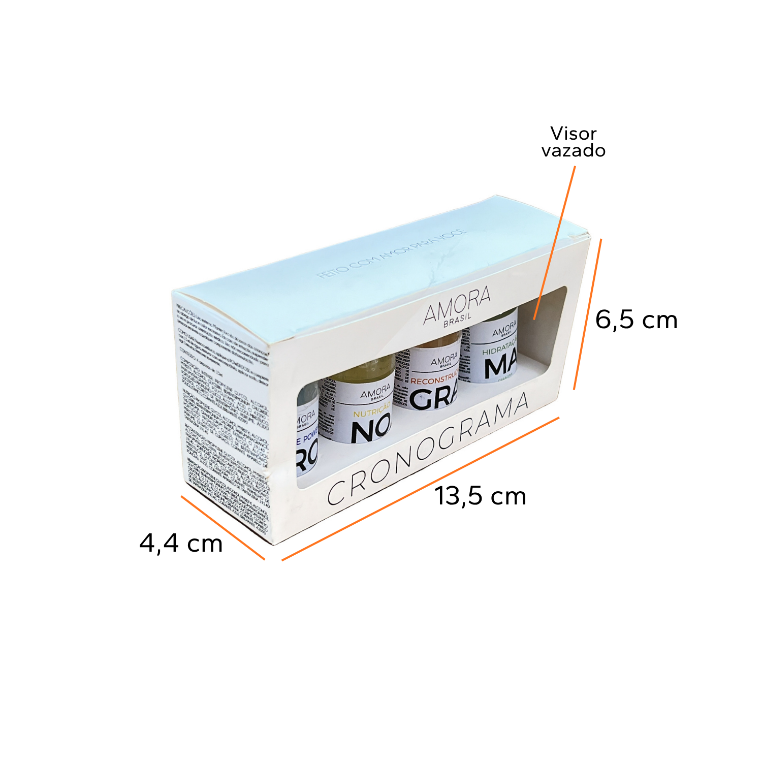 Embalagem para Kit de Ampola (13,5 x 4,4 x 6,5 cm) Personalizada