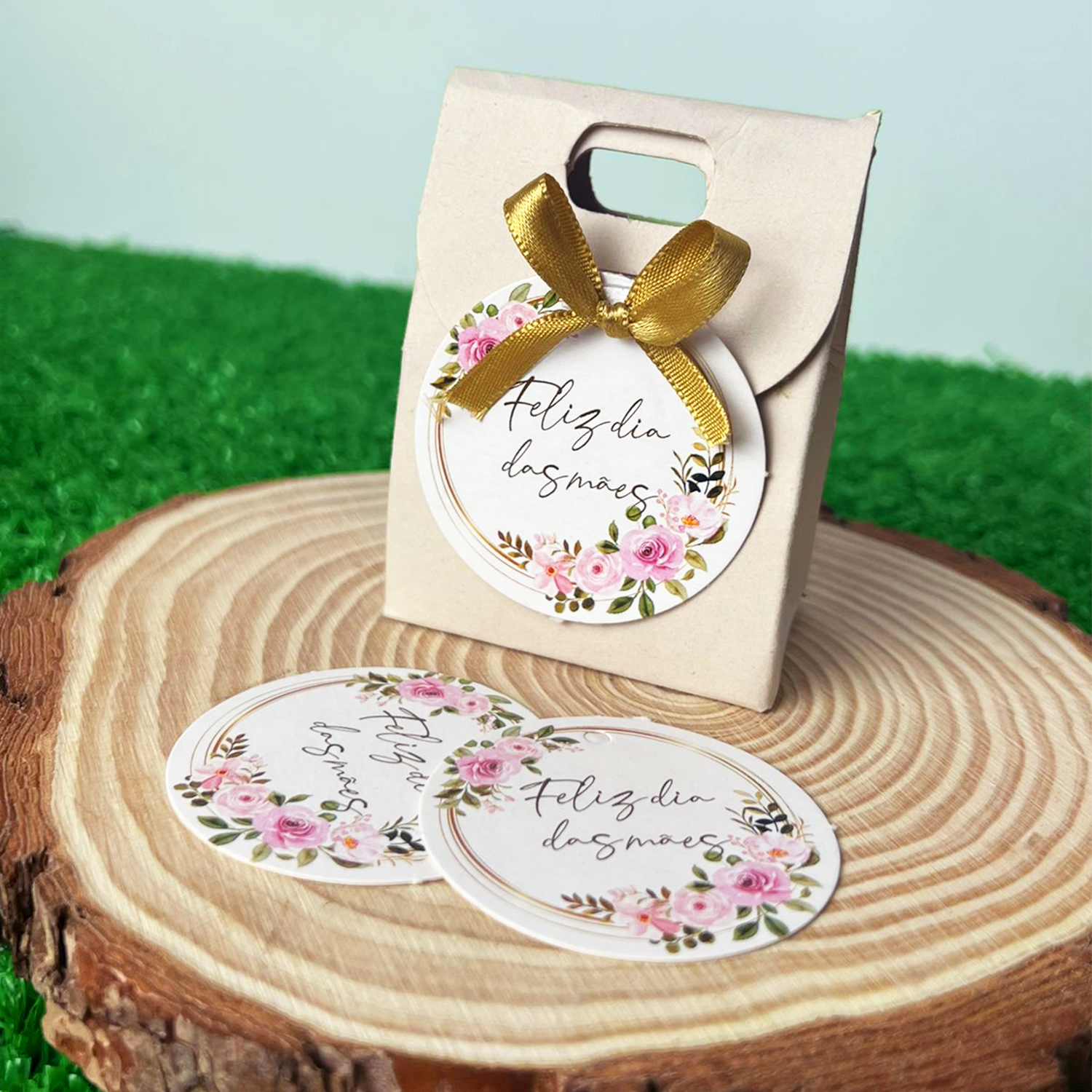 Tag Redonda Dia Das Mães 5 cm - 100 Unidades
