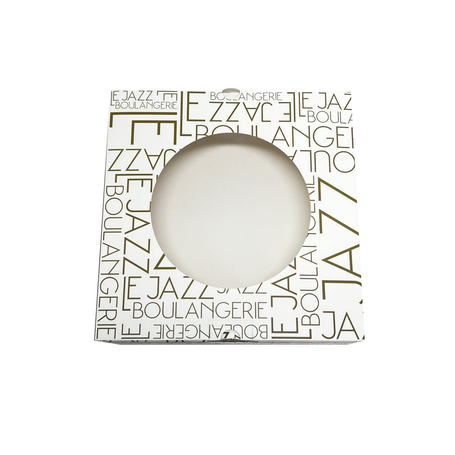 Embalagem para Torta com Visor Vazado (23 x 23 x 5,5 cm) Personalizado