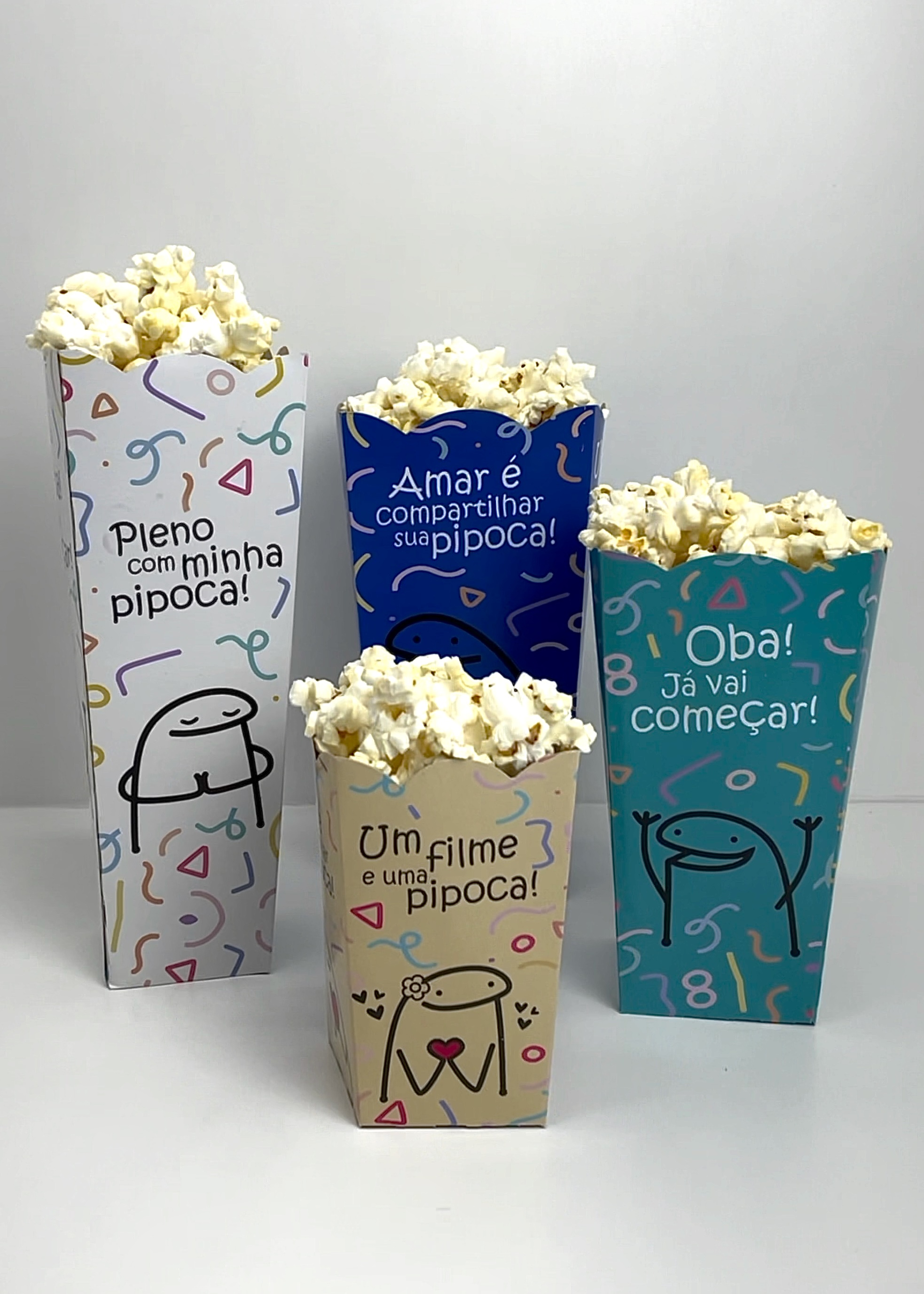 Caixinha de Pipoca Grande (7,5 x 7,5 x 20 cm) - 100 Unidades