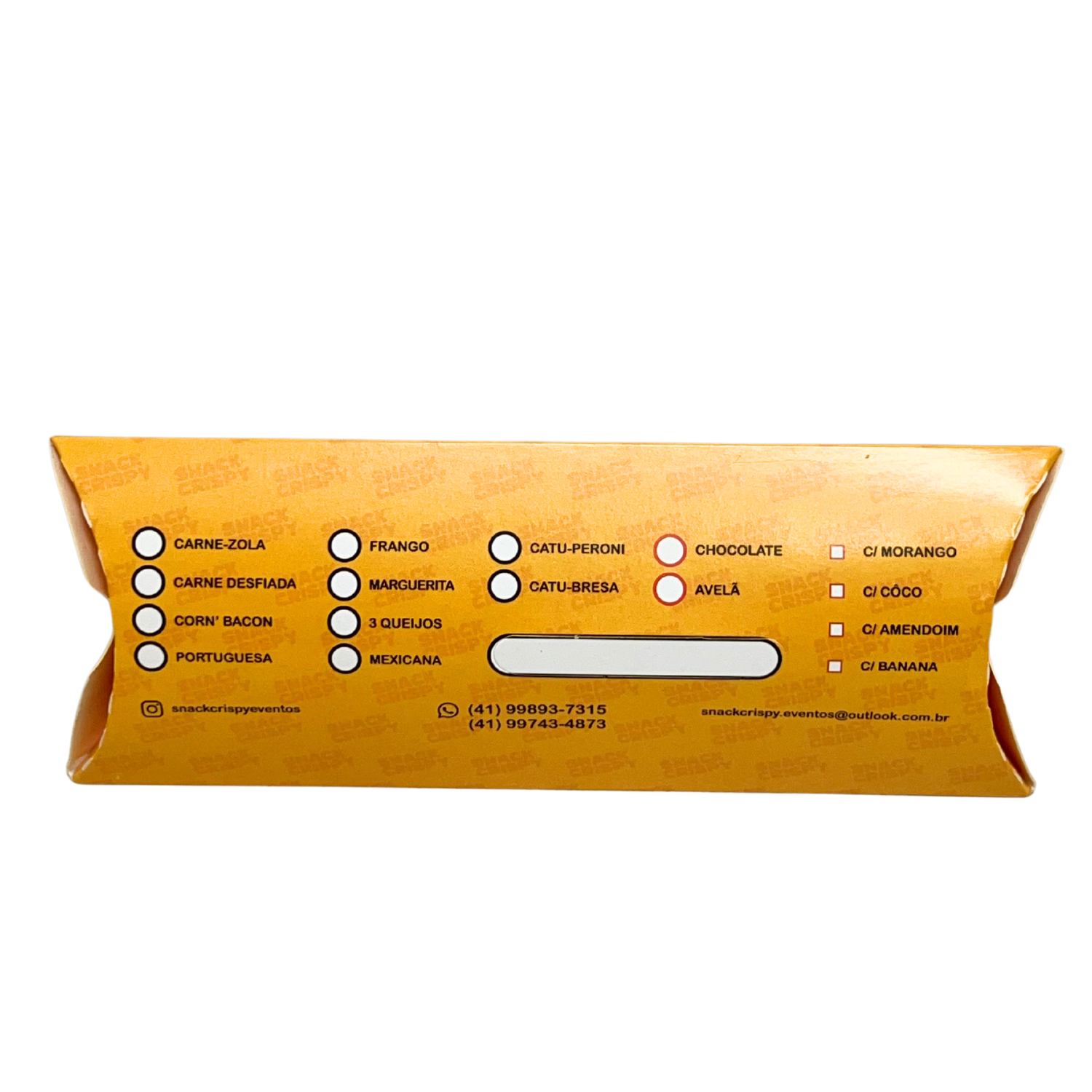 Embalagem Pizza Envelope Wrap (8 x 2,8 x 20 cm) Personalizada