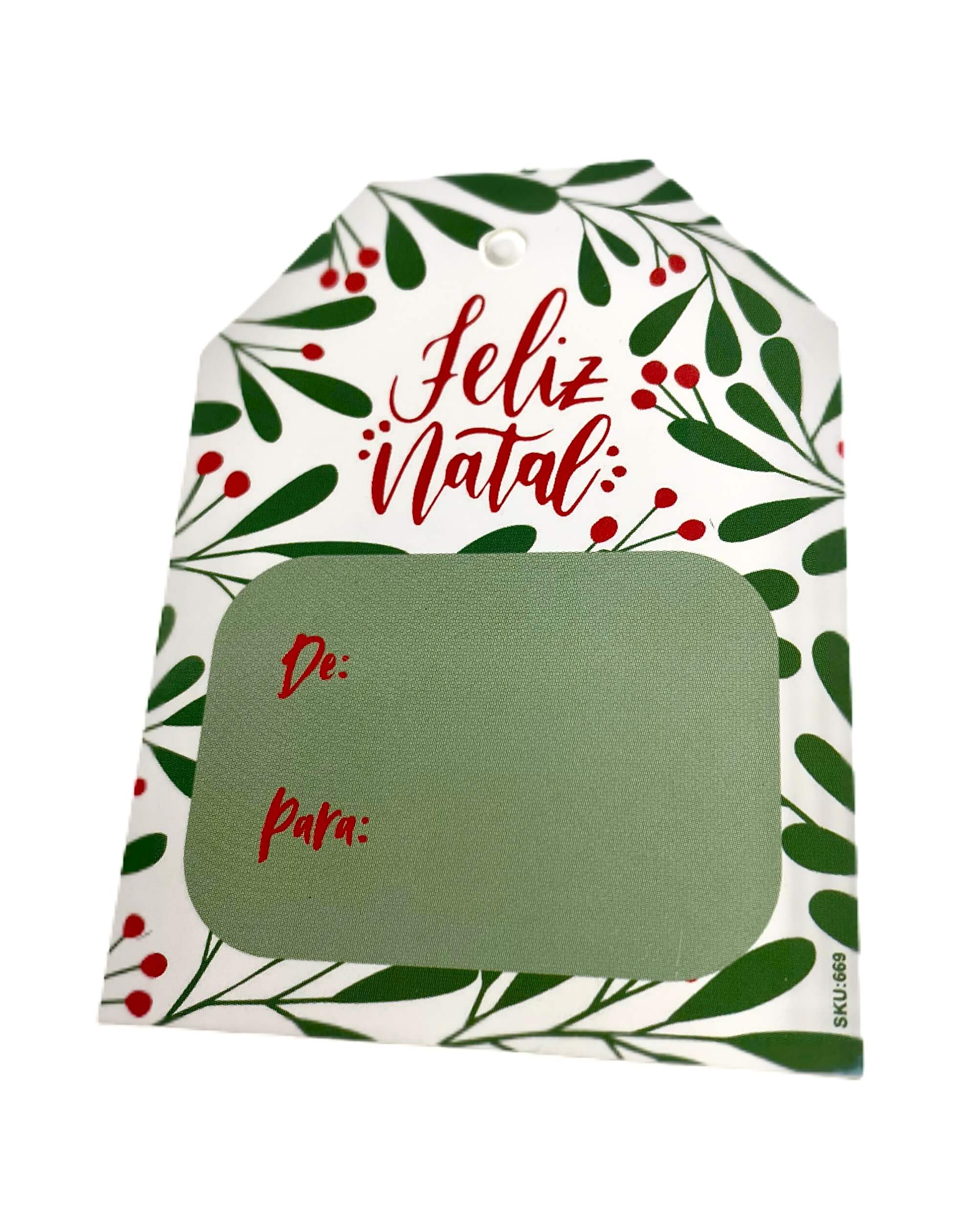 Tag Folhas de Natal - 100 Unidades