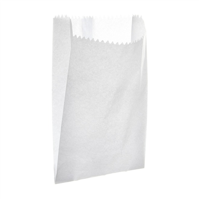 Saquinho Papel Viagem (13,5 x 6,5 x 25,5 cm) Antigordura Branco - 500 Unidades