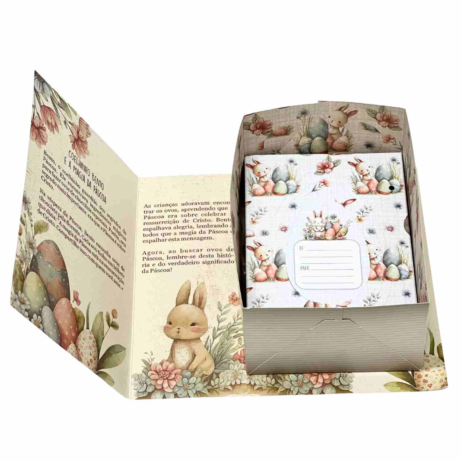 Caixa Livro Pascoa Charmosa 150/250/350g - 1 Unidades