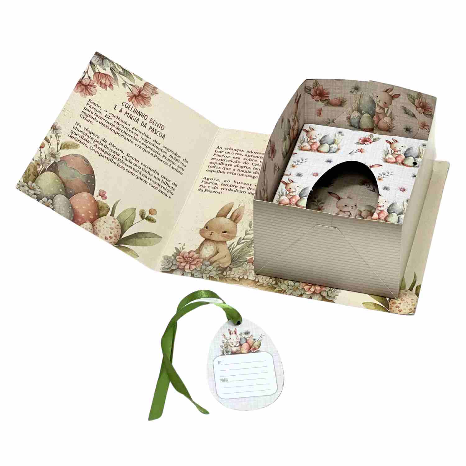 Caixa Livro Pascoa Charmosa 150/250/350g - 1 Unidades